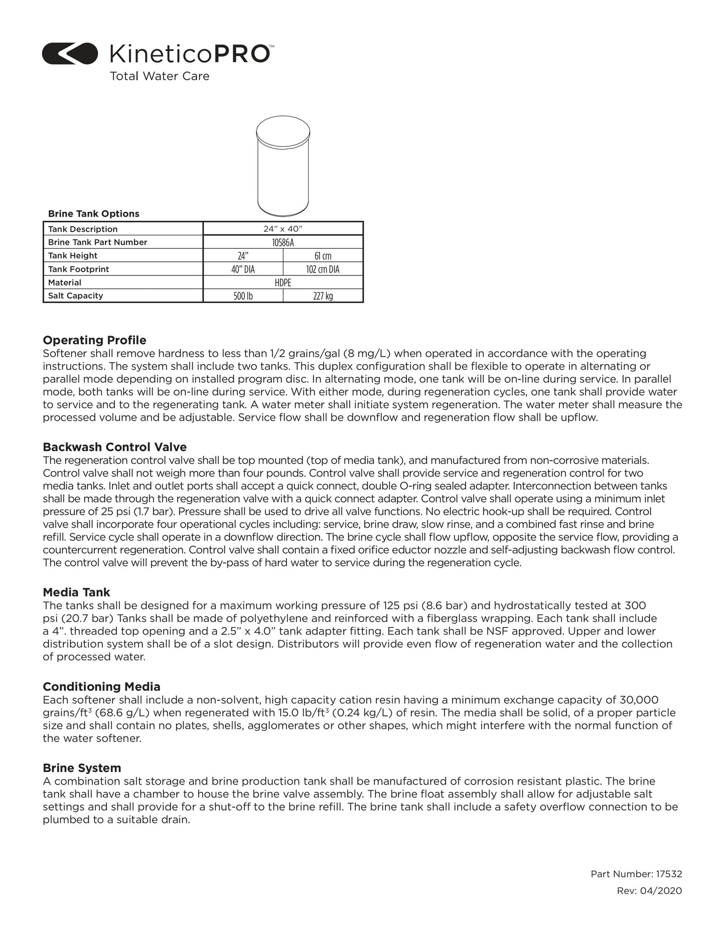 Kinetico Water Softener, Model CP216s - ZYV WATER