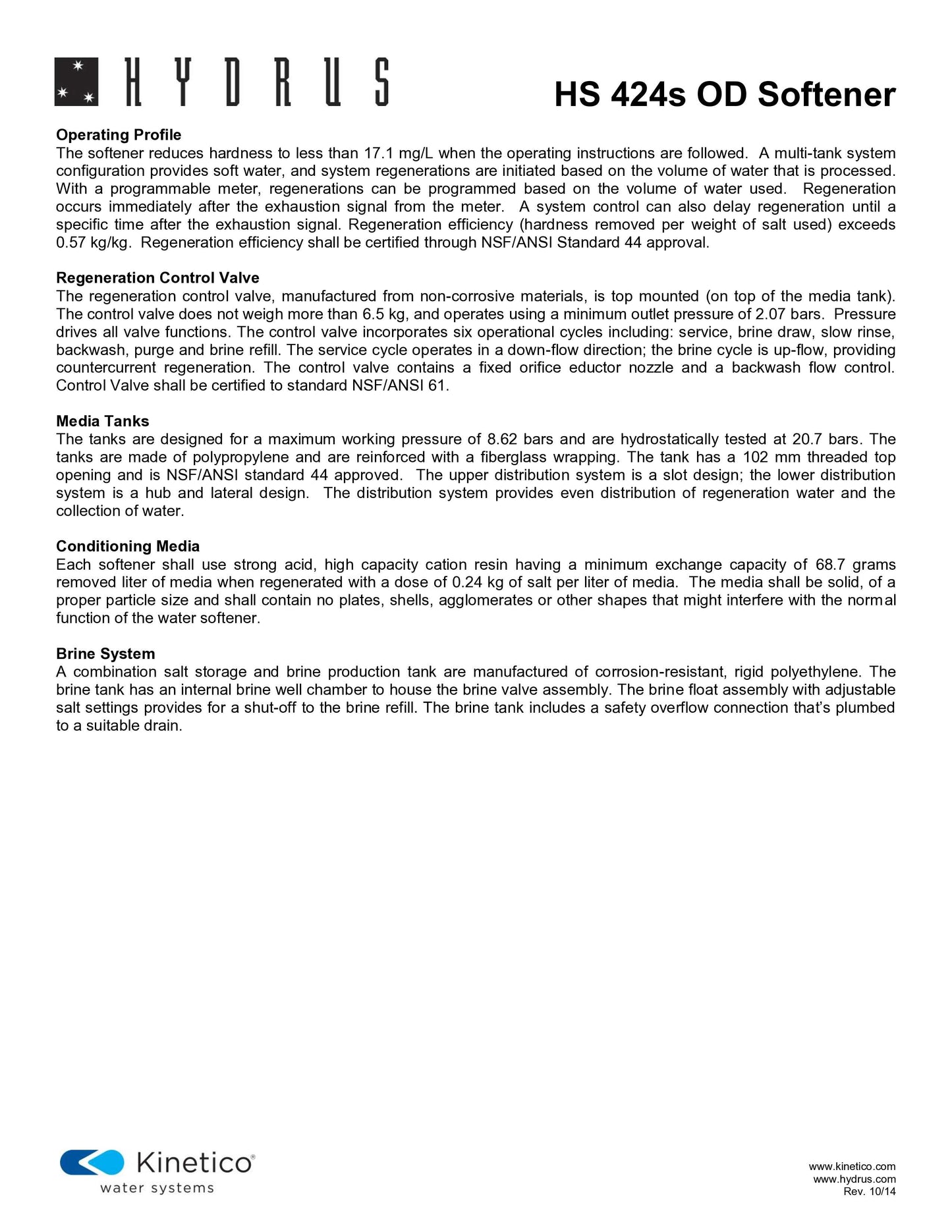 Kinetico Water Softeners, the Hydrus Series - ZYV WATER