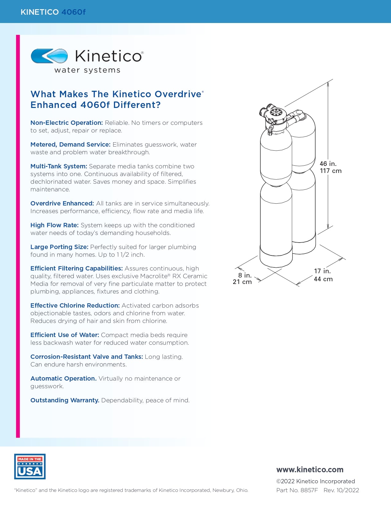 Kinetico Water Macrolite and Carbon Filters, Model 4060f - ZYV WATER