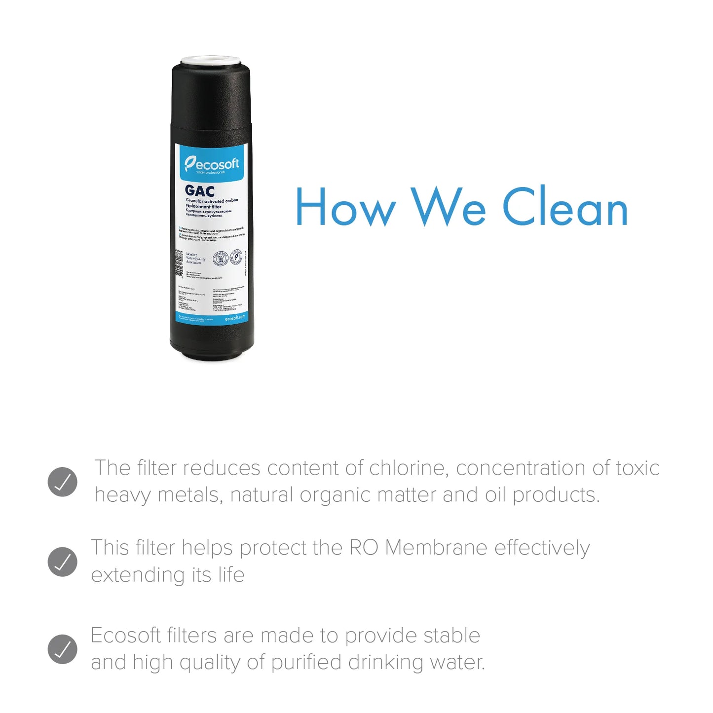 GAC Replacement Filter 2.5” x 10” - ZYV WATER