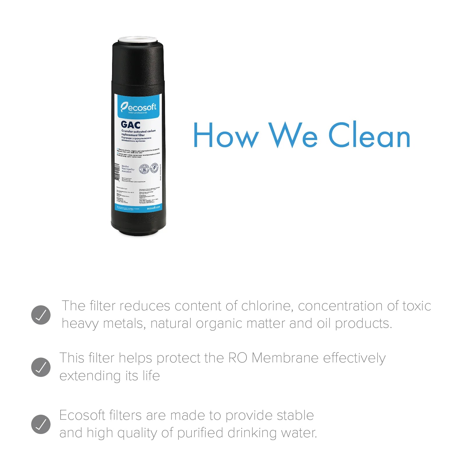 GAC Replacement Filter 2.5” x 10” - ZYV WATER