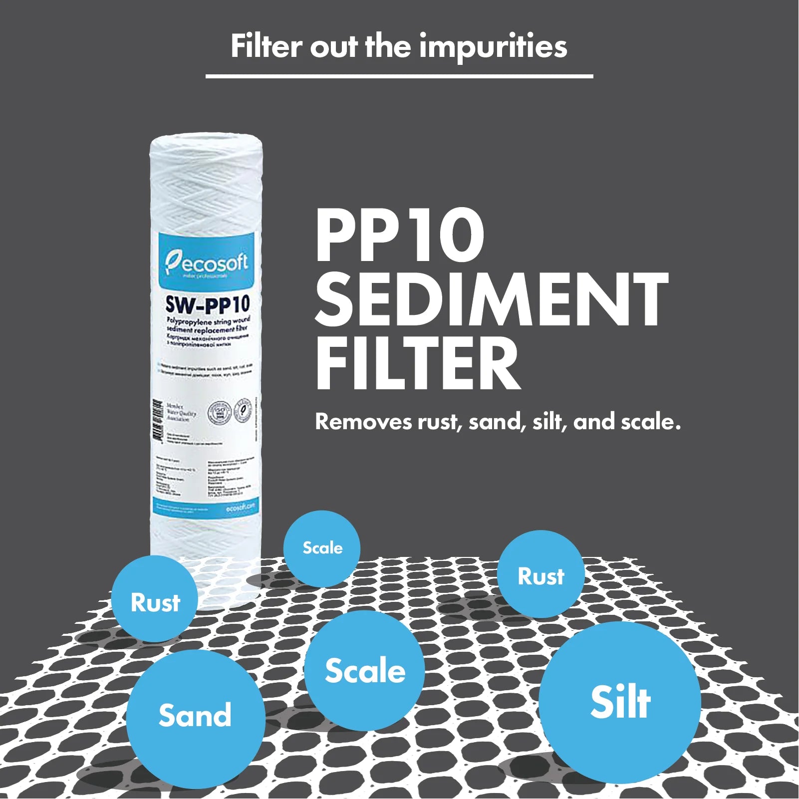 PP Sediment Replacement Filter 2.5” x 10”,  10 micron - ZYV WATER