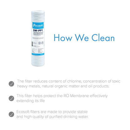 PP Sediment Replacement Filter 2.5” x 10”, 1 micron - ZYV WATER
