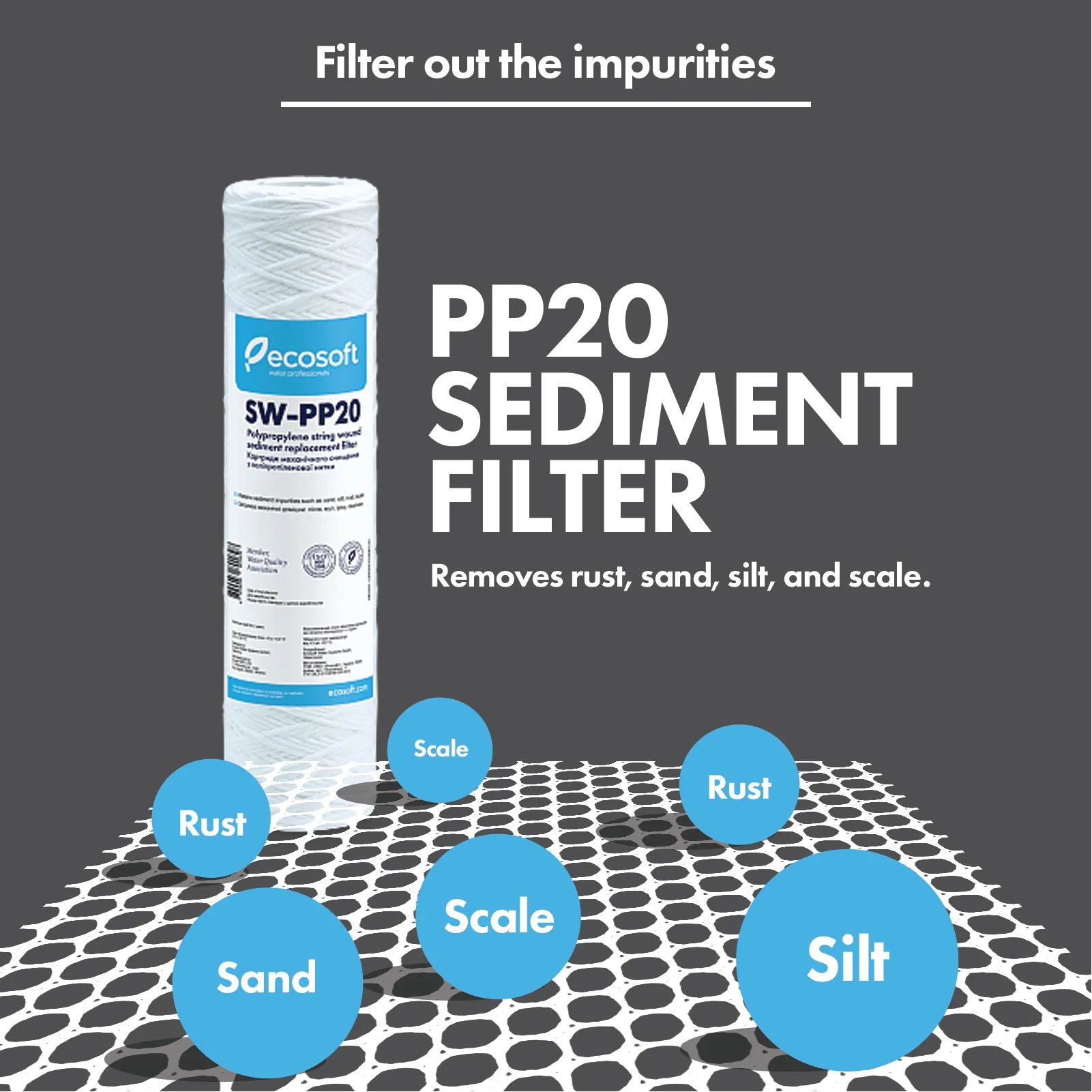 PP Sediment Replacement Filter 2.5” x 10”,  20 micron - ZYV WATER