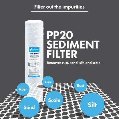PP String Sediment Filter Replacement Filter 4.5” x 20”, 20 micron - ZYV WATER