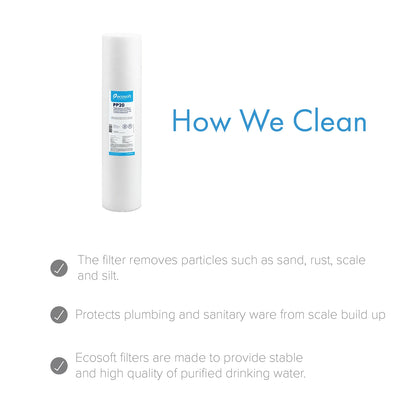 PP melt blown Sediment Replacement Filter 2.5” x 10”,  20 micron - ZYV WATER