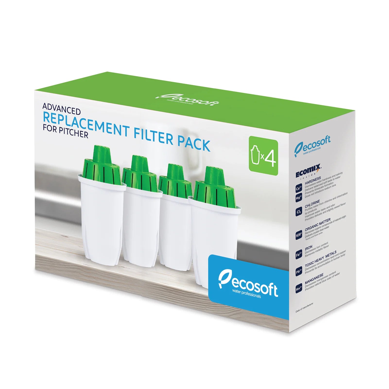 Filter Replacement for MAXIMA Pitcher (4 pack) - ZYV WATER
