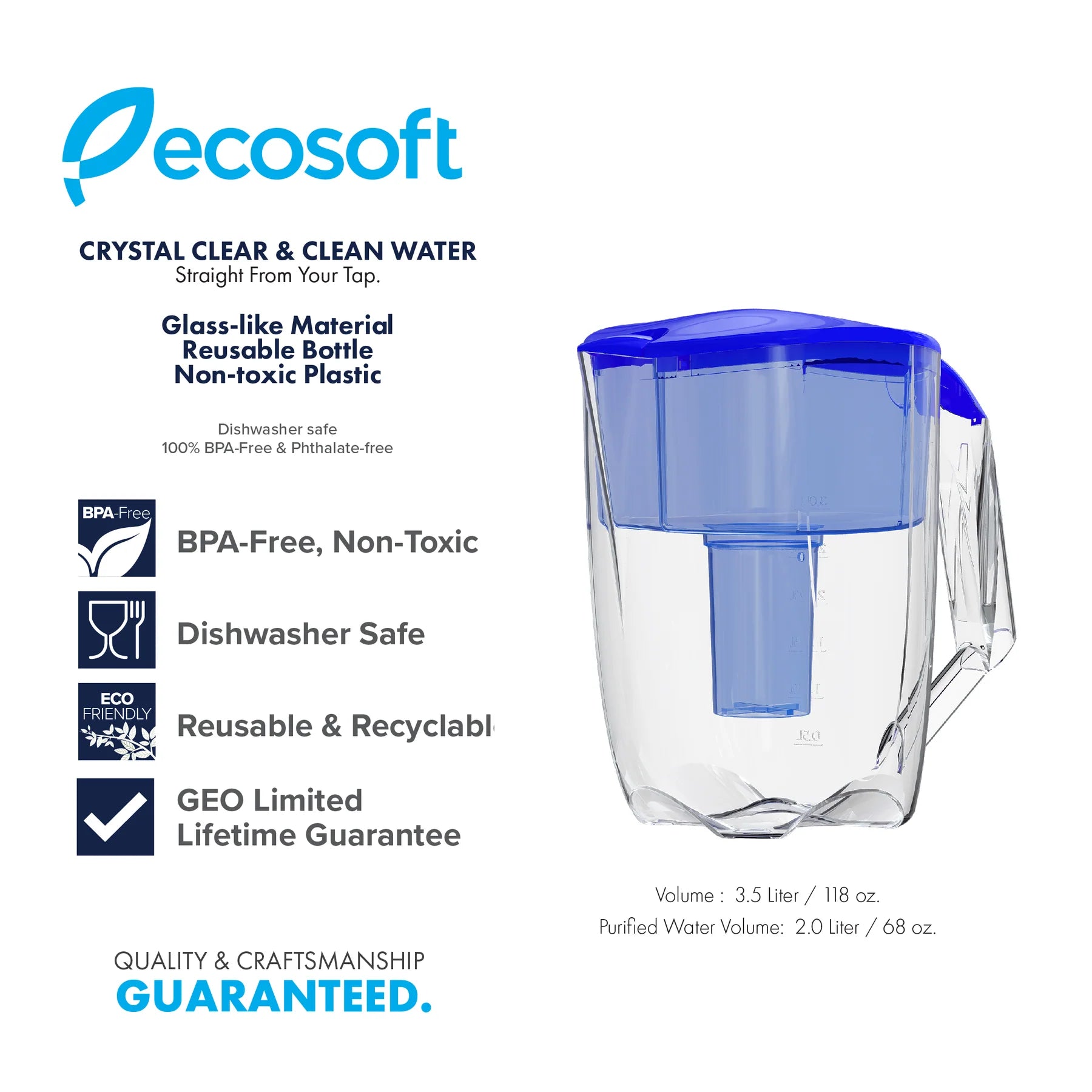 MAXIMA Pitcher Filter, Blue - ZYV WATER