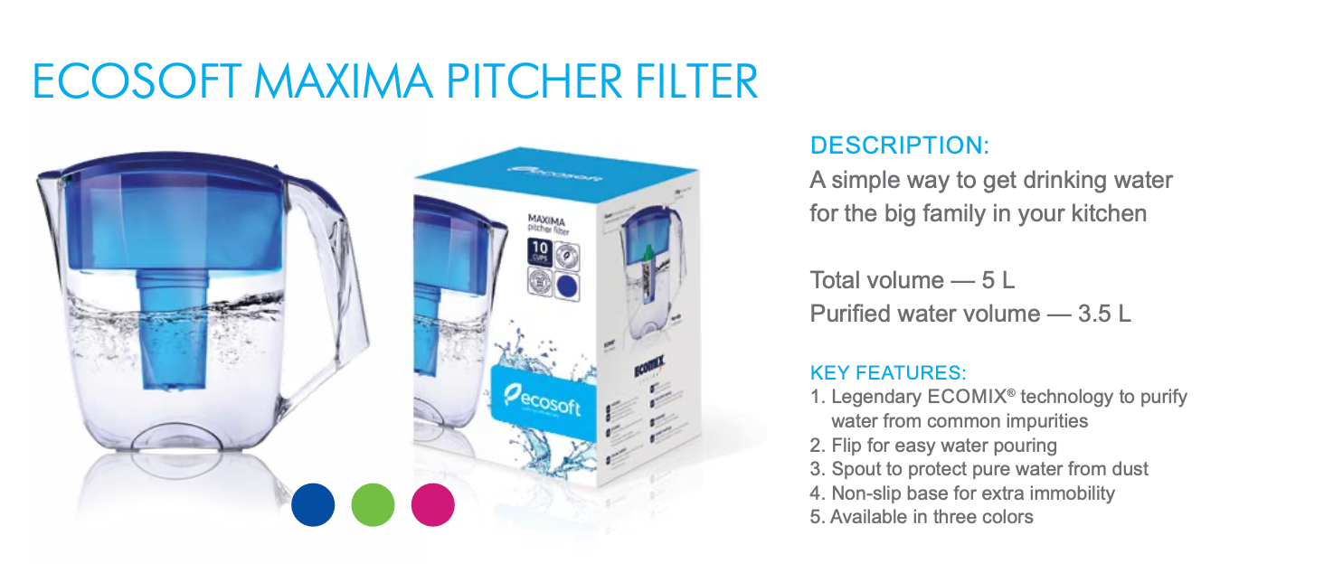 MAXIMA Pitcher Filter, Blue - ZYV WATER